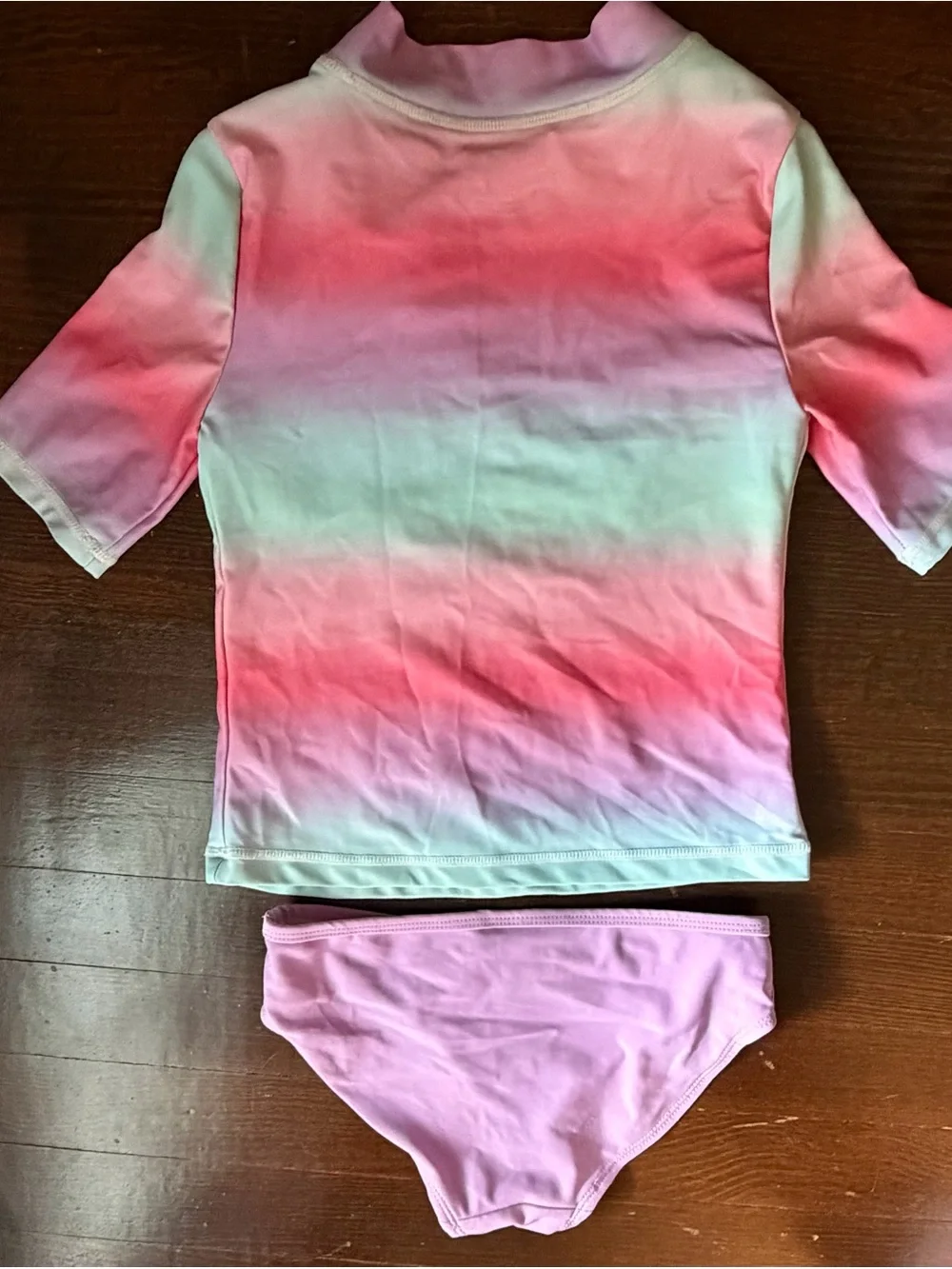 Girl’s Size 7 Carter’s Swimset with Rash Guard (SPF 50)